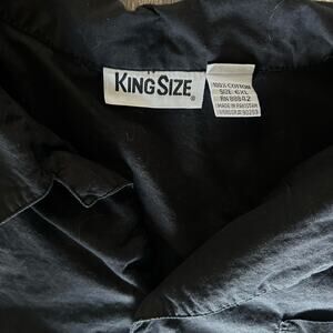 KingSize Black Short Sleeve Button Up Shirt 6XL Big & Tall Cotton